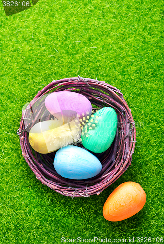 Image of decorative painted Easter eggs