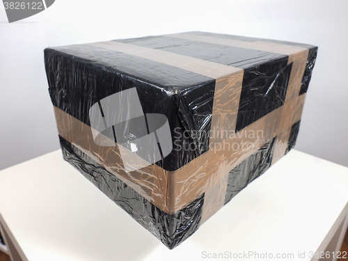 Image of Black packet parcel