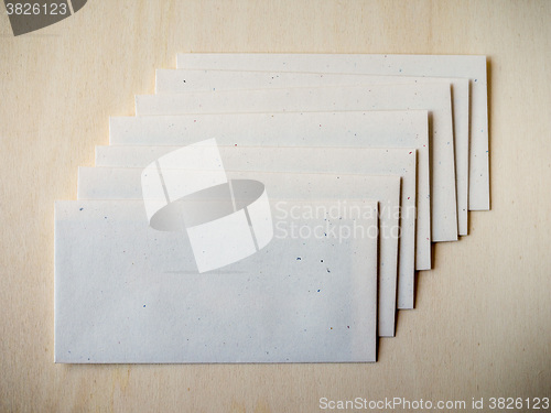 Image of Letter envelope on wood table