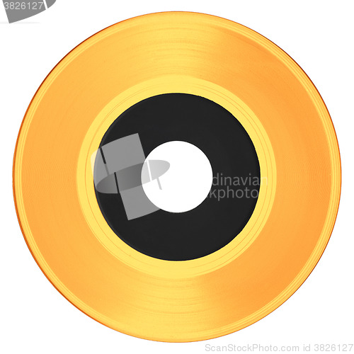 Image of Gold record with white label