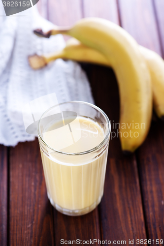 Image of milk with banana