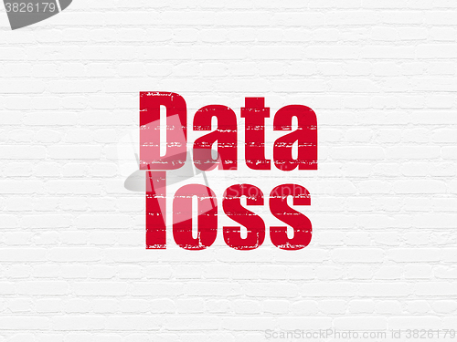 Image of Data concept: Data Loss on wall background