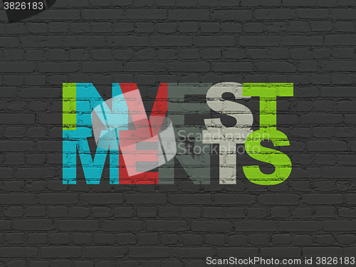 Image of Money concept: Investments on wall background
