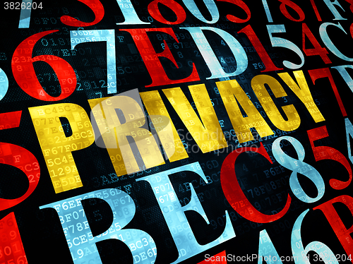 Image of Privacy concept: Privacy on Digital background