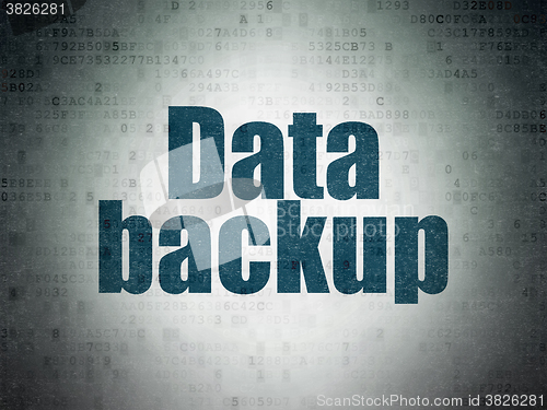 Image of Data concept: Data Backup on Digital Paper background