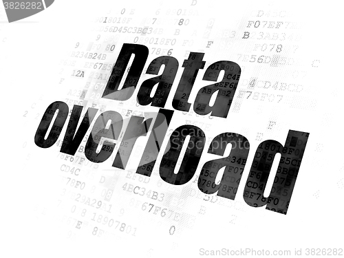 Image of Data concept: Data Overload on Digital background