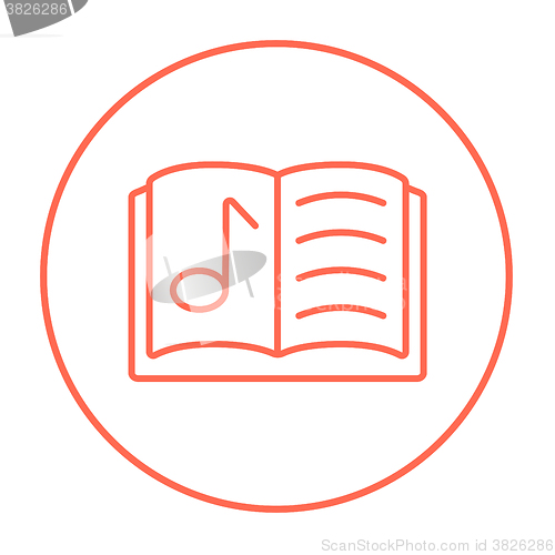 Image of Music book line icon.