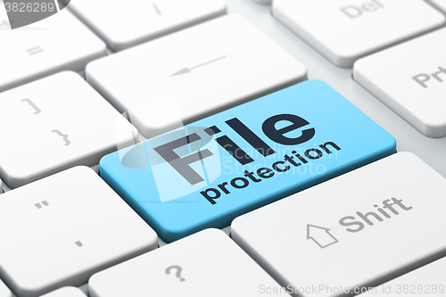 Image of Privacy concept: File Protection on computer keyboard background
