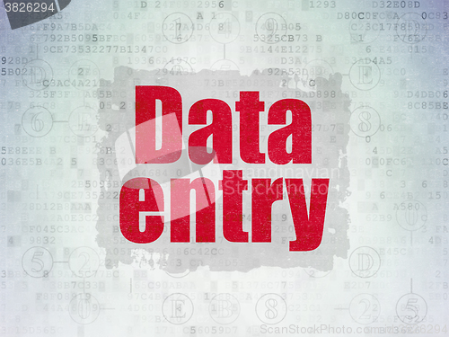 Image of Data concept: Data Entry on Digital Paper background
