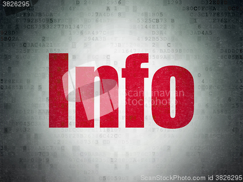 Image of Information concept: Info on Digital Paper background