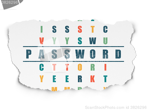 Image of Protection concept: Password in Crossword Puzzle