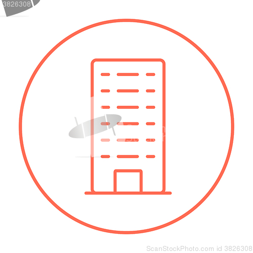 Image of Residential building line icon.