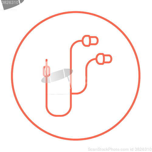 Image of Earphone line icon.