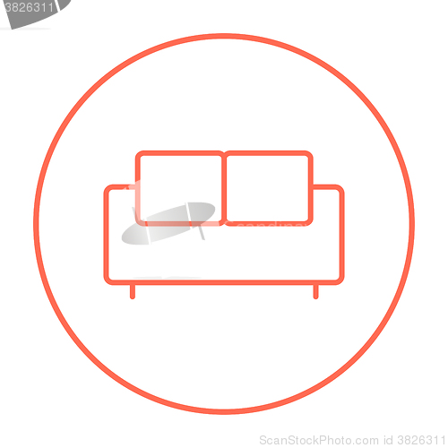 Image of Sofa line icon.