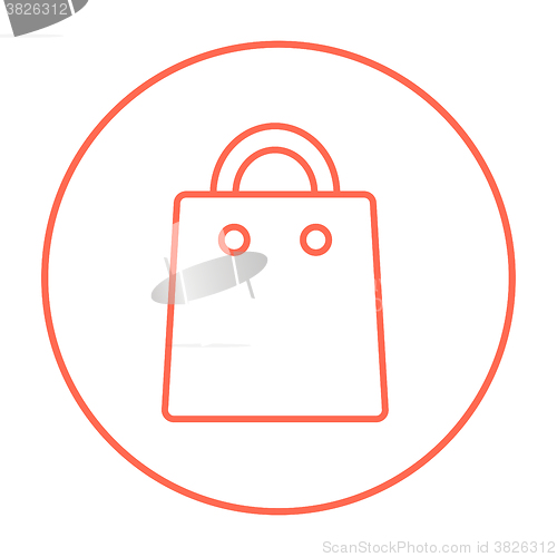 Image of Shopping bag line icon.