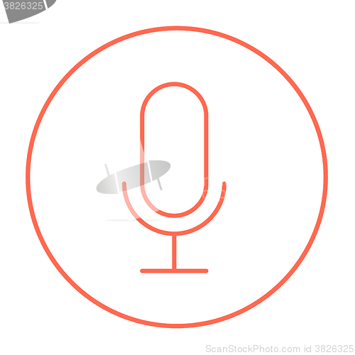 Image of Retro microphone line icon.