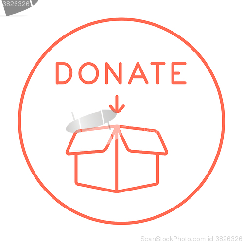 Image of Donation box line icon.