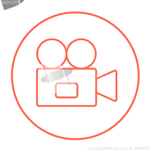 Image of Video camera line icon.