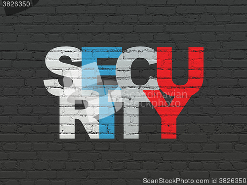 Image of Safety concept: Security on wall background