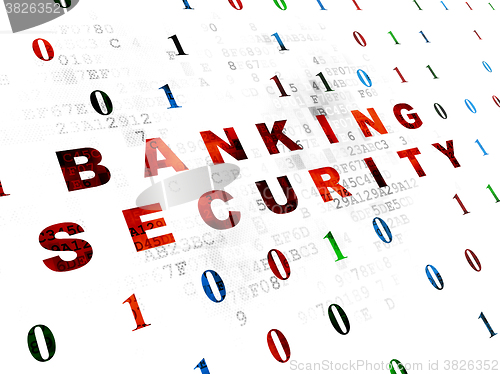 Image of Protection concept: Banking Security on Digital background