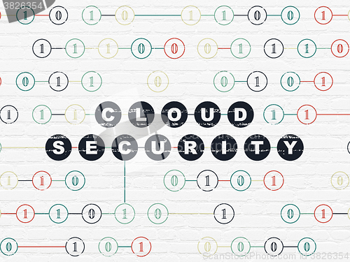Image of Privacy concept: Cloud Security on wall background
