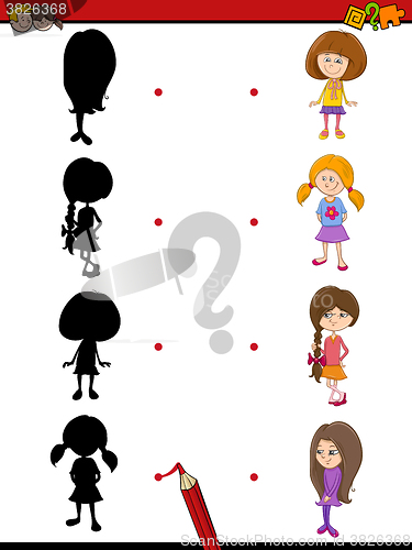 Image of preschool shadow game with kids