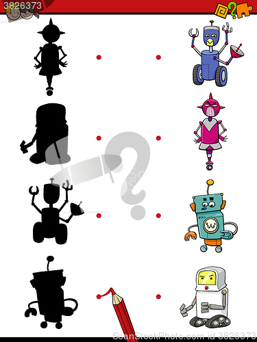Image of preschool shadow activity with robots