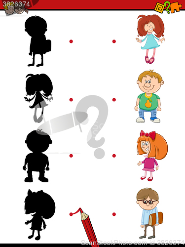 Image of preschool shadow activity with kids