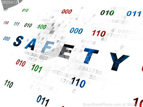 Image of Safety concept: Safety on Digital background