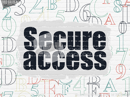 Image of Protection concept: Secure Access on wall background