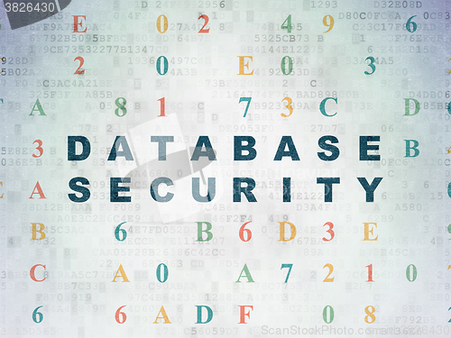 Image of Protection concept: Database Security on Digital Paper background