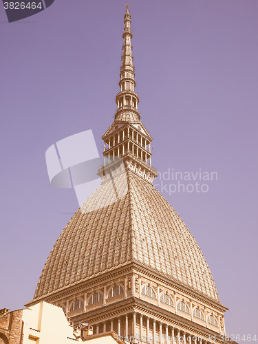 Image of Retro looking Mole Antonelliana Turin