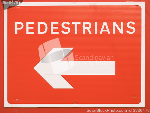 Image of  Pedestrians sign vintage