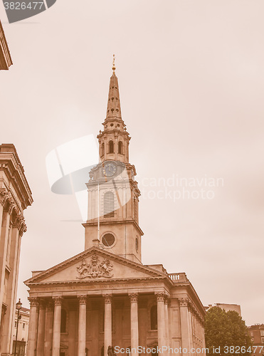 Image of St Martin church London vintage