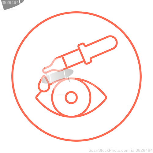 Image of Pipette and eye line icon.