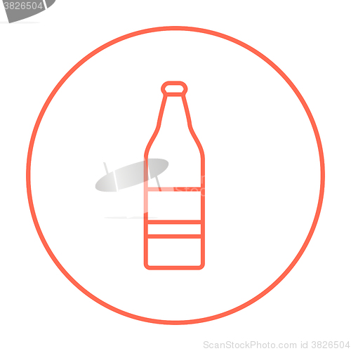 Image of Glass bottle line icon.