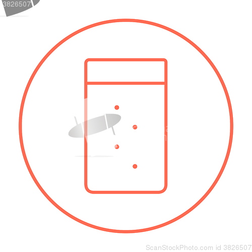 Image of Glass of water line icon.