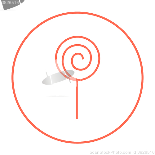 Image of Spiral lollipop line icon.