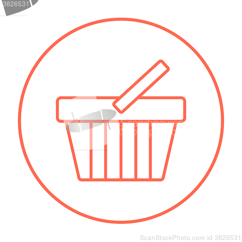 Image of Shopping basket line icon.