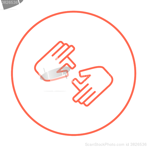 Image of Finger language line icon.