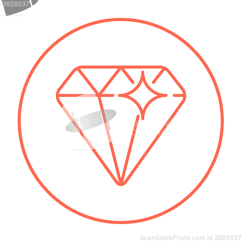 Image of Diamond line icon.