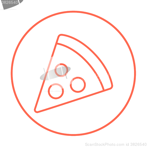 Image of Pizza slice line icon.