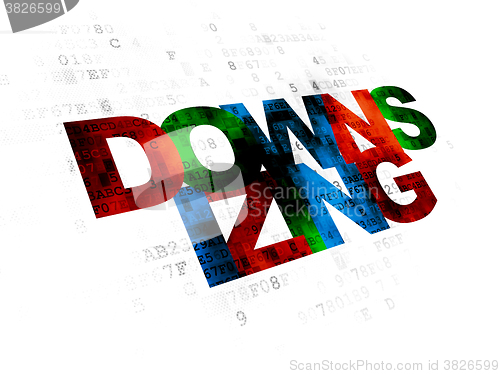 Image of Business concept: Downsizing on Digital background