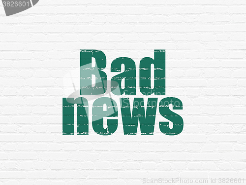 Image of News concept: Bad News on wall background