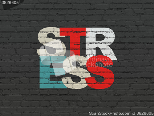 Image of Healthcare concept: Stress on wall background