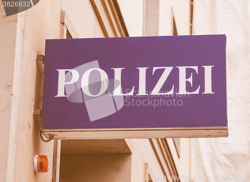 Image of  Polizai police sign vintage