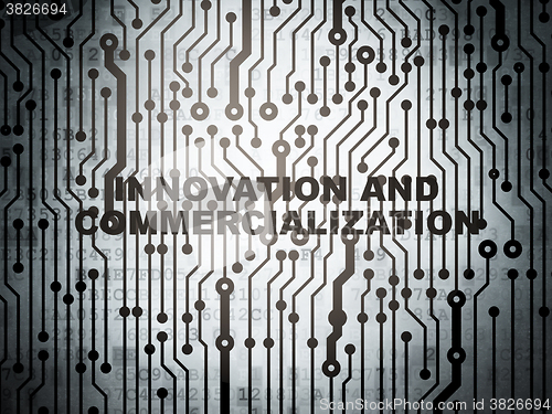 Image of Science concept: circuit board with Innovation And Commercialization