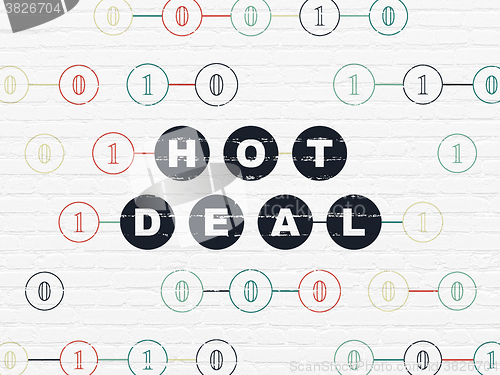 Image of Business concept: Hot Deal on wall background