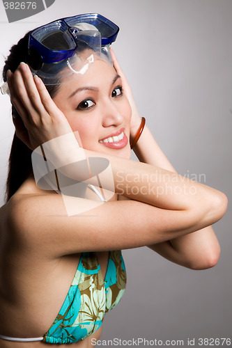 Image of Asian woman in bikini