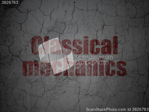 Image of Science concept: Classical Mechanics on grunge wall background